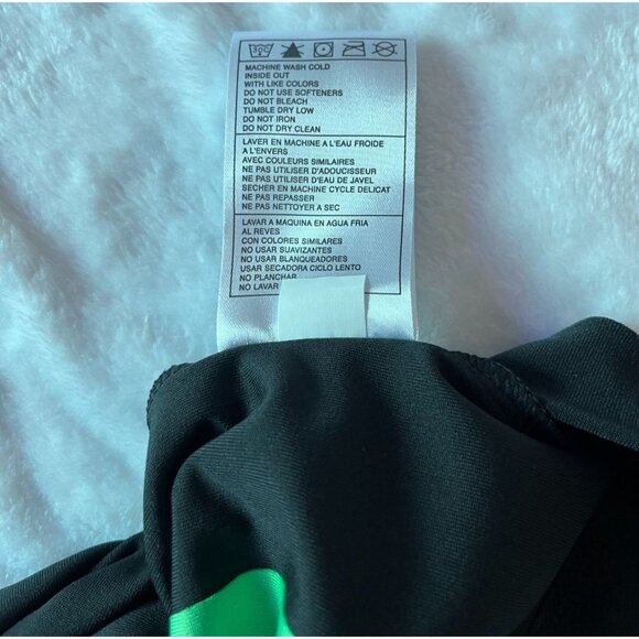 Nike Golf Womens Sleeveless Polo Shirt Medium Black Green Dri-FIT Stretch New - Picture 8 of 9